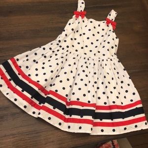 Gymboree Red white and navy blue dress